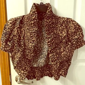 Leopard print adorable shrug